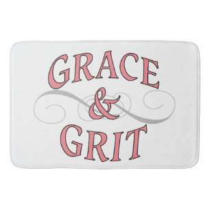 Tapis De Bain Grace & Gris en rose et gris