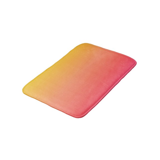 Tapis De Bain Gradient jaune et rose (Angle)