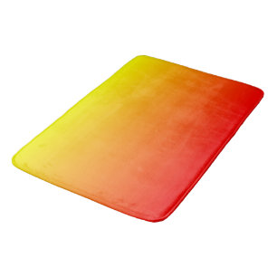 Tapis De Bain Gradient rouge, orange et jaune watercolor