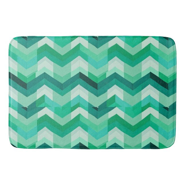 Tapis De Bain Grand Chevron Abstrait (Devant)