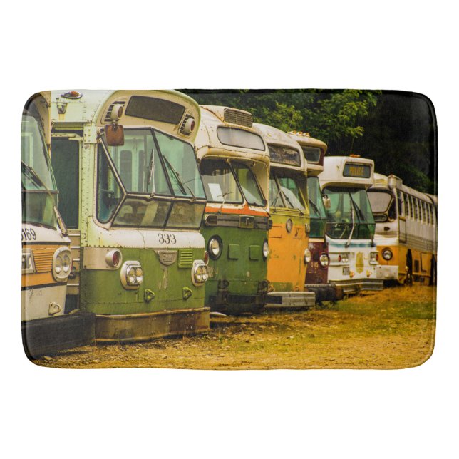 Tapis de bain grand Cimetière d'autobus (Devant)