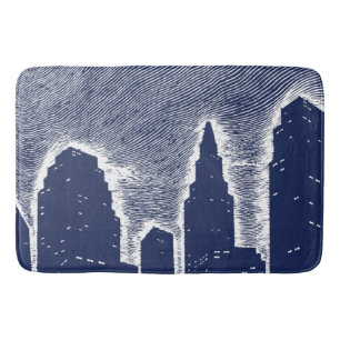 Tapis De Bain Grand City Night Lights cityscape skyline