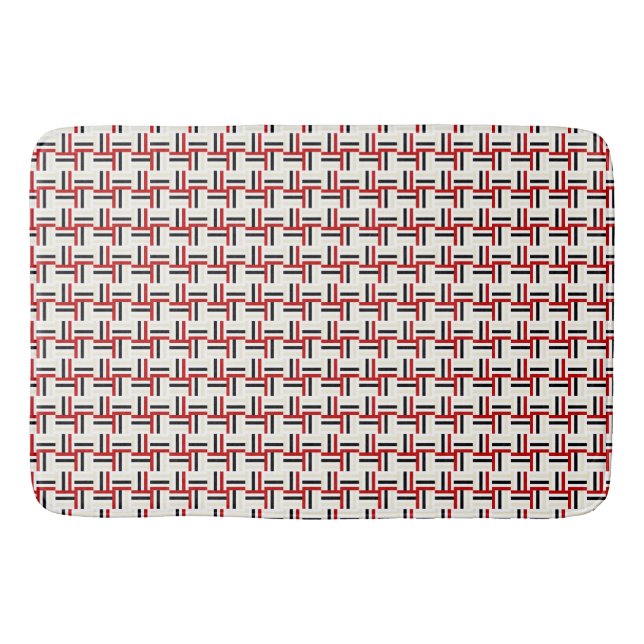 Tapis de bain grand format HAMbyWG - Rouge/Noir/Bl (Devant)