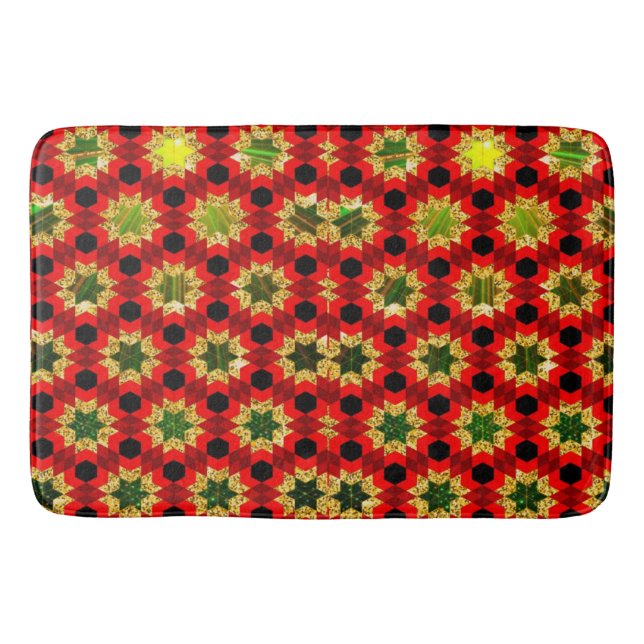 Tapis de bain grand format vibrant à motif numériq (Devant)