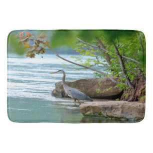 Tapis De Bain Grand héron bleu
