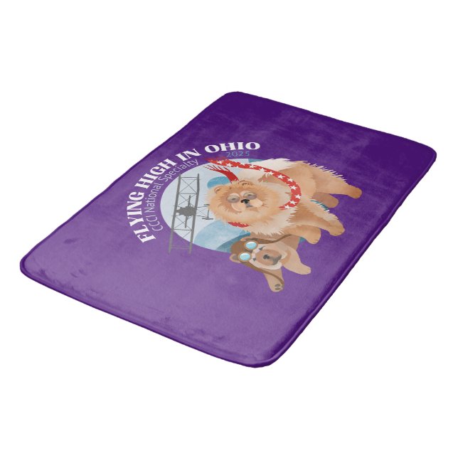 TAPIS DE BAIN GRAND MAT DE BAIN - POURPLE AVEC LOGO 2025 (Angle)