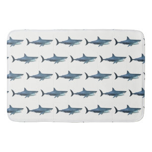 Tapis De Bain Grand requin blanc