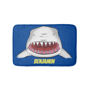 Tapis De Bain Grand requin blanc moyen dessin animé