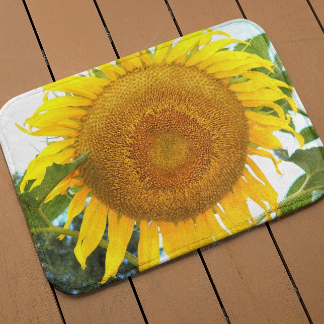Tapis De Bain Grand tournesol jaune Floral (In Situ)