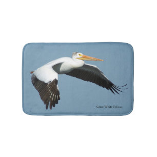 Tapis De Bain Grande natte blanche Pélican