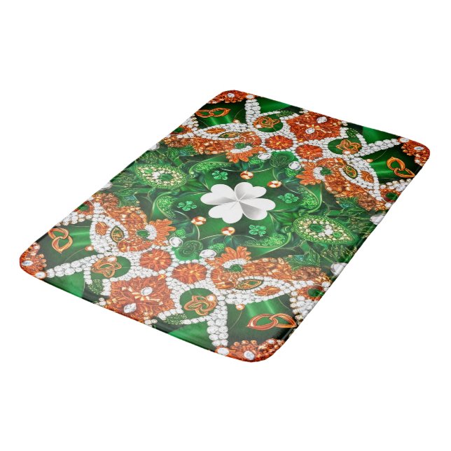 Tapis De Bain Grande natte de bain aux couleurs irlandaises (Angle)