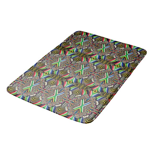 Tapis De Bain Grande natte de bain aux couleurs sud-africaines (Angle)
