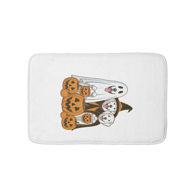 Tapis De Bain Grande Pyrenees Chien Fantôme Sorcière Halloween C (Devant)