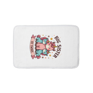 Tapis De Bain Grande Sœur Vintage de Jumelles Licorne Sœurée Cou