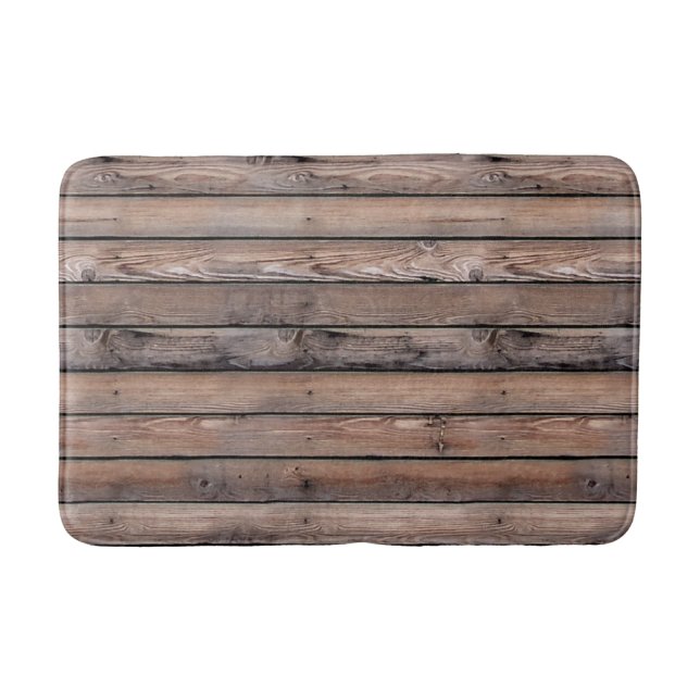 Tapis De Bain Grange Brown pour hommes Bois rustique Faux Lumber (Devant)