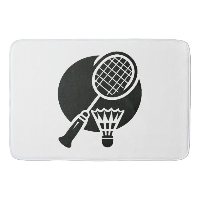 Tapis De Bain Graphique de badminton (Devant)