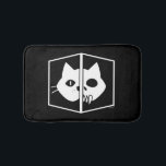 Tapis De Bain Graphique de chat de Schrödinger<br><div class="desc">Ce graphique montre le chat de Schrödinger, vivant et mort dans une boîte. En termes simples, Schrödinger a déclaré que si vous placez un chat et quelque chose qui pourraient tuer le chat (un atome radioactif) dans une boîte et scellé lui, vous ne sauriez pas si le chat était mort...</div>