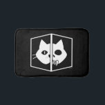 Tapis De Bain Graphique de chat de Schrödinger<br><div class="desc">Ce graphique montre le chat de Schrödinger, vivant et mort dans une boîte. En termes simples, Schrödinger a déclaré que si vous placez un chat et quelque chose qui pourraient tuer le chat (un atome radioactif) dans une boîte et scellé lui, vous ne sauriez pas si le chat était mort...</div>