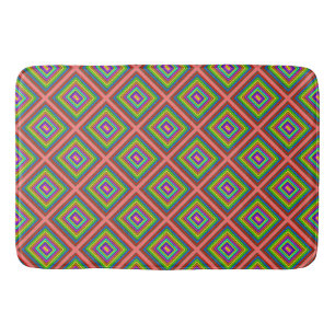 Tapis De Bain Graphique de motif géométrique carré moderne et co