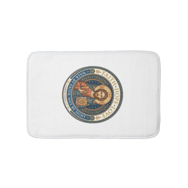 Tapis De Bain Graphique de spiritualité contemplative monastique (Devant)