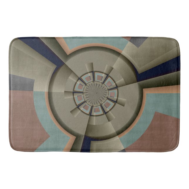 Tapis De Bain Graphisme d'art fractal de l'harmonie des couleurs (Devant)
