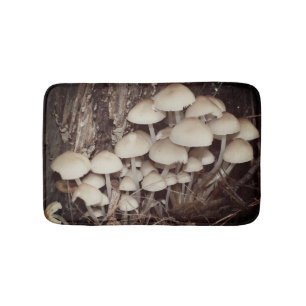Tapis De Bain Grappe de champignons sauvages blancs
