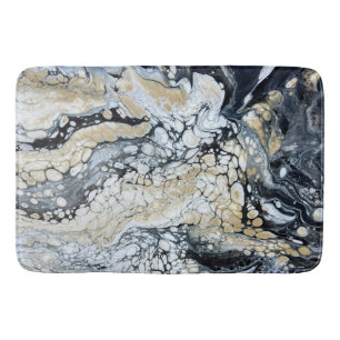 Tapis De Bain Gras Black Gold & White Large Bathmat