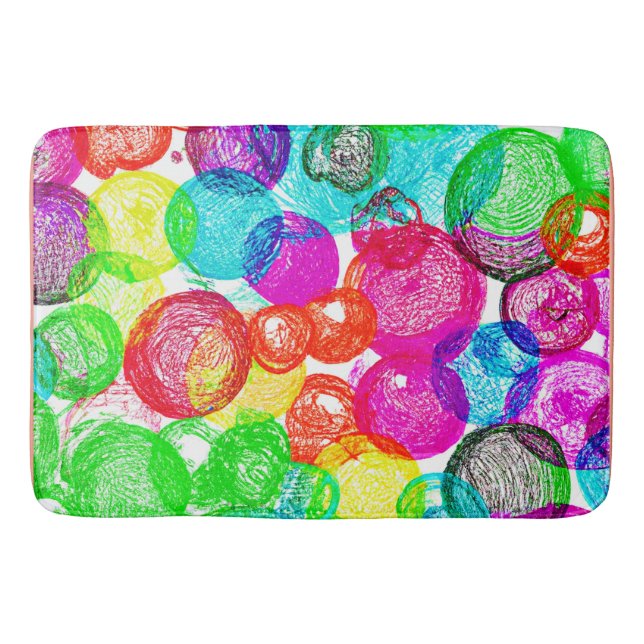 Tapis De Bain Gravure avec Motif Abstrait couleur (Devant)