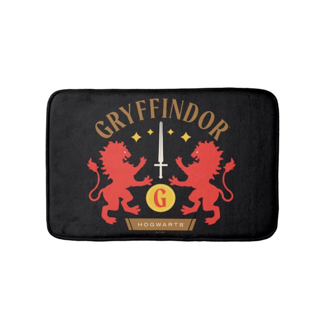 Tapis De Bain GRAYFFINDOR™ Maison double Lion épée graphique (Devant)