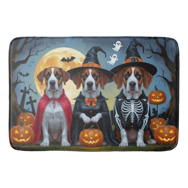 Tapis De Bain Great Dane Dogs Citrouille Halloween Funny (Devant)
