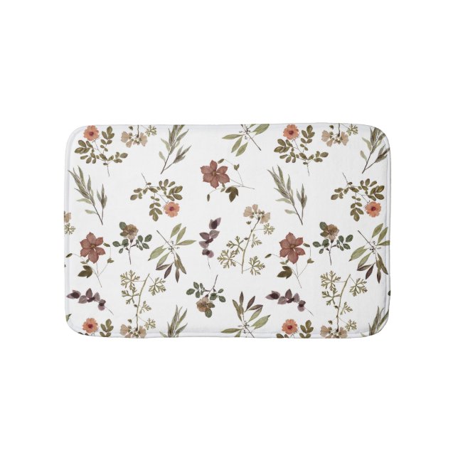 Tapis De Bain Green Burgundy Wildflower  (Devant)