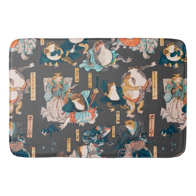 Tapis De Bain Grenouille japonaise ukiyo-e Froggies (Devant)