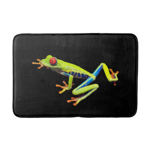 Tapis De Bain Grenouille peinte aux yeux rouges