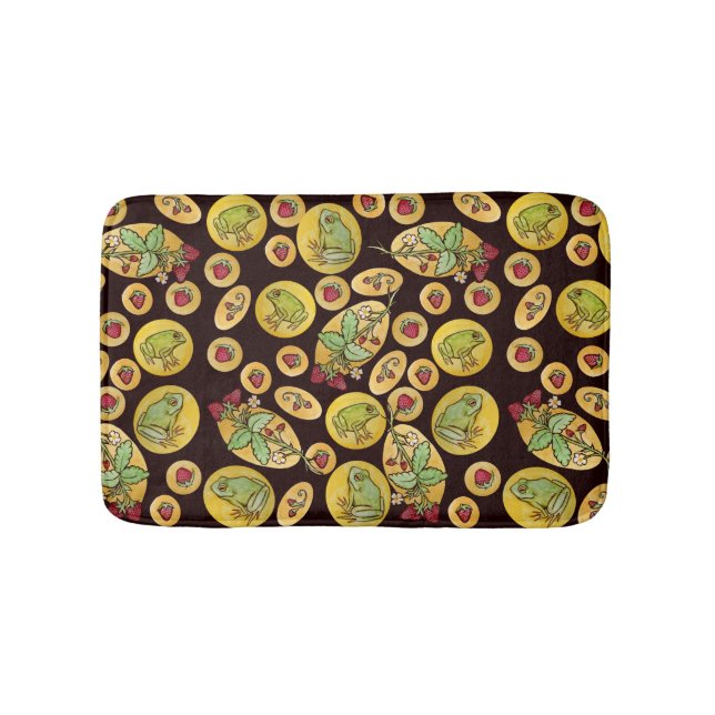 Tapis De Bain Grenouilles fraises pour toujours (Devant)