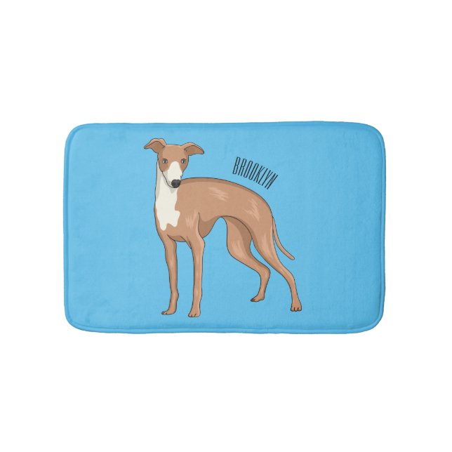 Tapis De Bain Greyhound dog cartoon illustration (Devant)