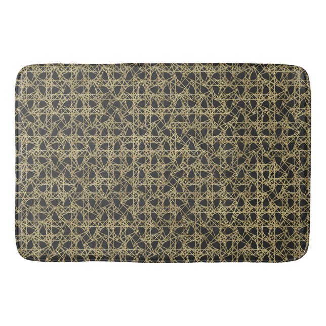 Tapis De Bain Griffure dorée Glamour Moderne Élégant Unique (Devant)