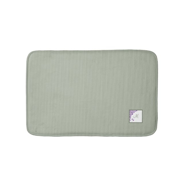 Tapis De Bain Grille de la surface du chalet Purple Script Flora (Devant)