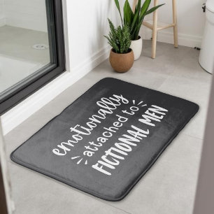 Tapis De Bain Gris Charbon Branché Citation Drôle de Livre