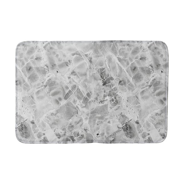 Tapis De Bain Gris doux 'Tourne de marbre opulente' Texture de m (Devant)