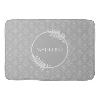 Tapis De Bain Gris Elegant Damas Personnalisé Bain Mat