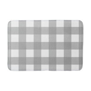 Tapis de bain gris et blanc de contrôle de Buffal