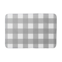Tapis de bain gris et blanc de contrôle de Buffalo