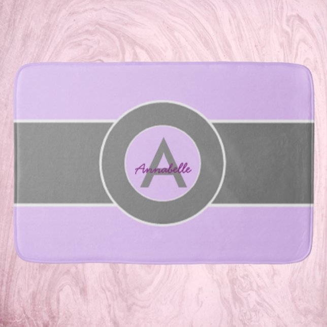 Tapis De Bain Gris pourpre clair (Créateur téléchargé)