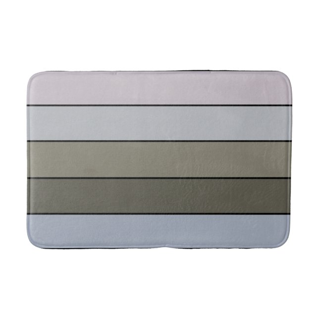 Tapis De Bain Gris Vert Et Gris Noir Sur Papier Aquarelle (Devant)