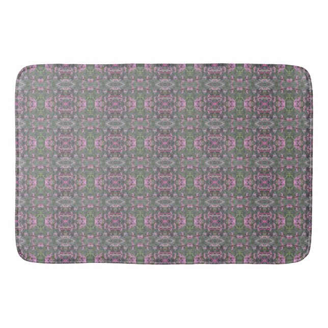 Tapis De Bain Gris vert et Rose (Devant)