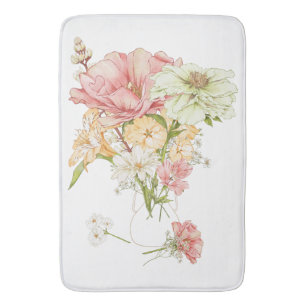 Tapis De Bain Gros bouquet lustre dahlia nénuphar primrose