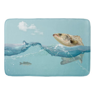 Tapis De Bain Gros poissons dans l'eau