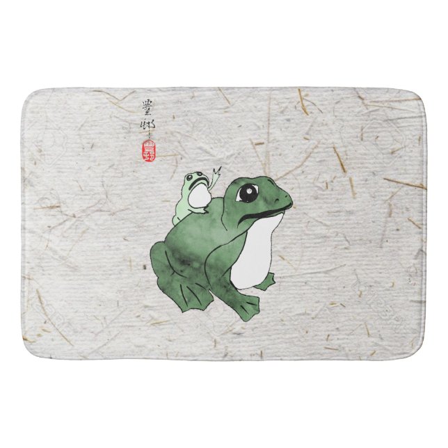 Tapis De Bain Grosse grenouille Petit crapaud japonais 19e siècl (Devant)