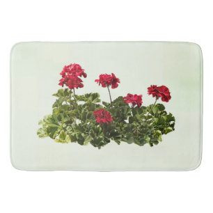 Tapis De Bain Groupe de géraniums rouges