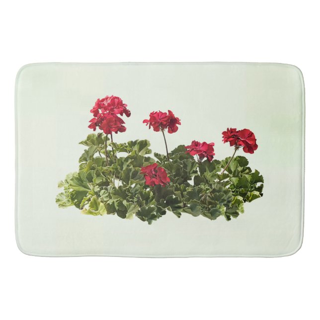 Tapis De Bain Groupe de géraniums rouges (Devant)
